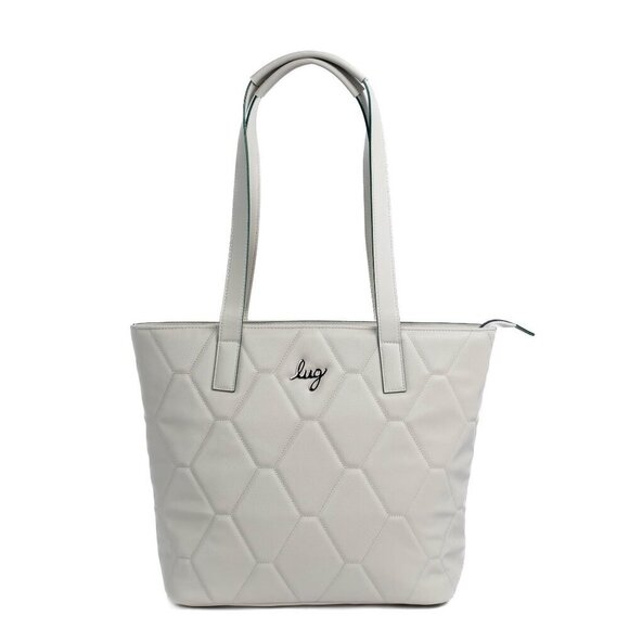 Lug Handbags - LUG Paddock Satin Luxe VL (Vegan Leather) Tote / Shoulder Bag - Pebble
